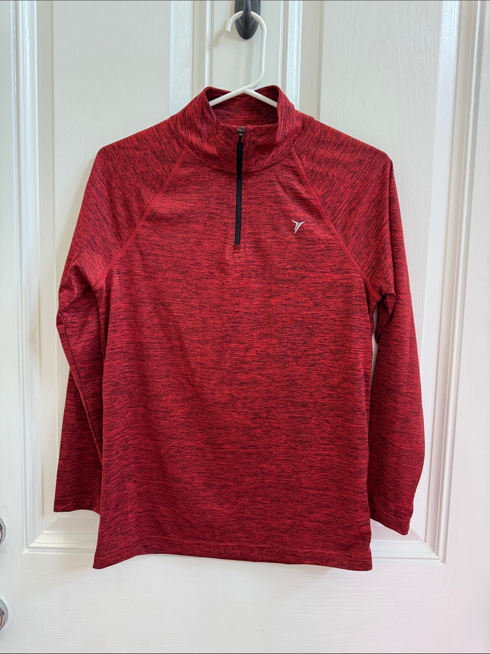 Old Navy Active Heathered Red 1/4 Zip Pullover Top XL